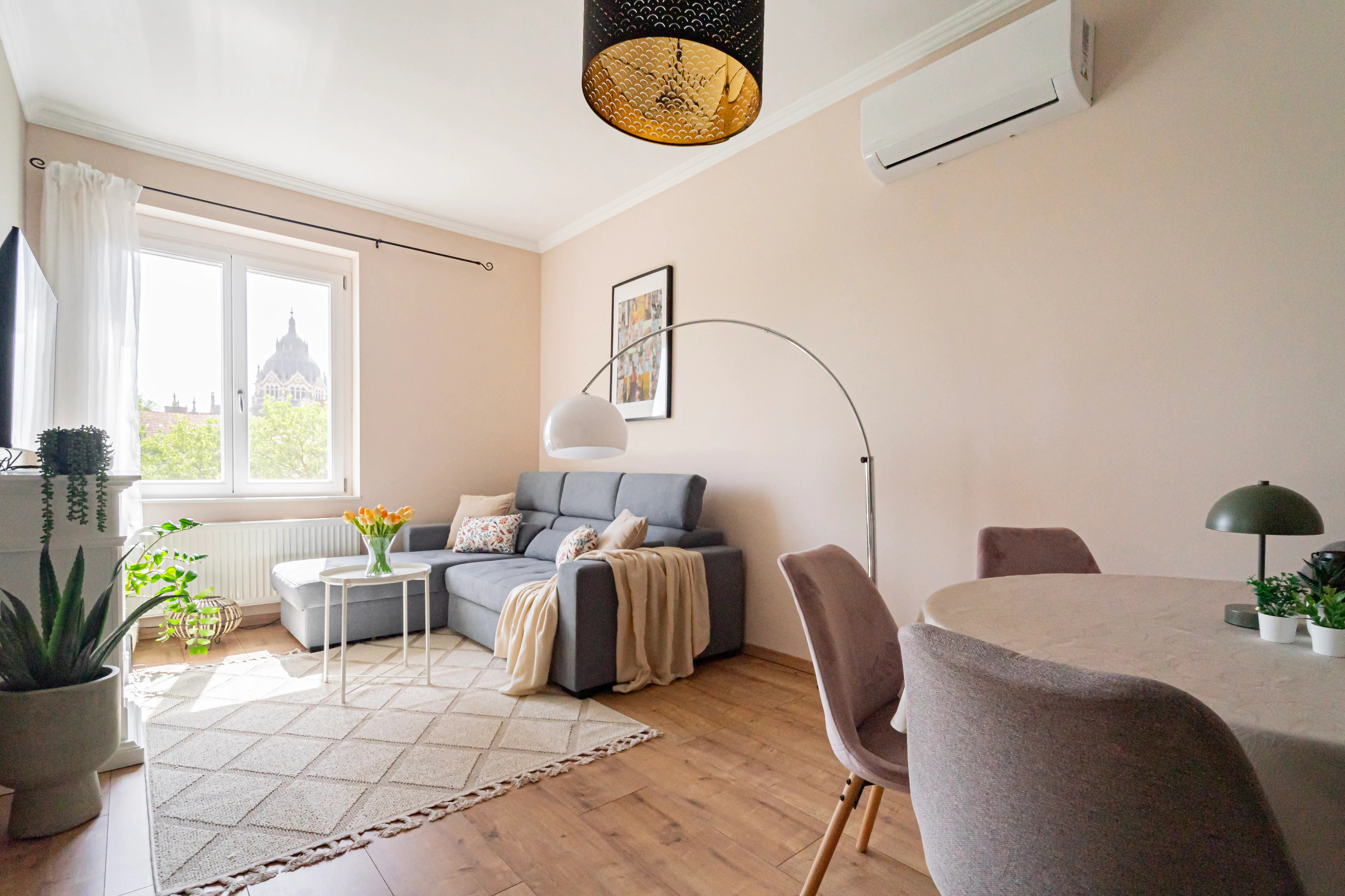 Nappali Villa Bartók Szeged kilátás Dóm tér légkondicionáló